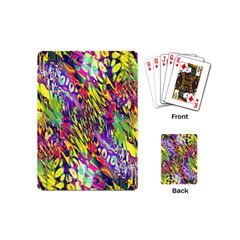 Colorful Jungle Pattern Playing Cards Single Design (mini) by SpinnyChairDesigns