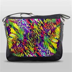 Colorful Jungle Pattern Messenger Bag by SpinnyChairDesigns