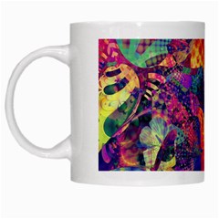 Colorful Boho Abstract Art White Mugs by SpinnyChairDesigns