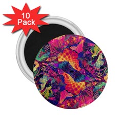 Colorful Boho Abstract Art 2 25  Magnets (10 Pack)  by SpinnyChairDesigns