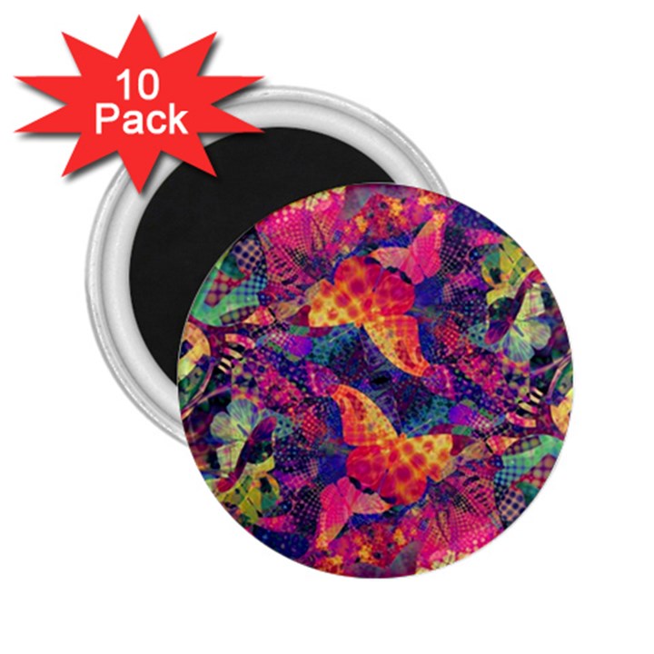 Colorful Boho Abstract Art 2.25  Magnets (10 pack) 