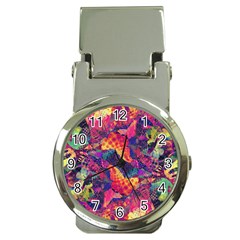 Colorful Boho Abstract Art Money Clip Watches by SpinnyChairDesigns