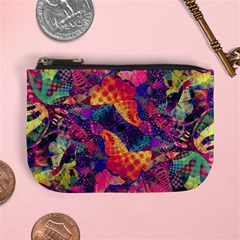 Colorful Boho Abstract Art Mini Coin Purse by SpinnyChairDesigns