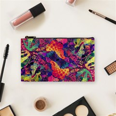 Colorful Boho Abstract Art Cosmetic Bag (small) by SpinnyChairDesigns