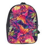 Colorful Boho Abstract Art School Bag (Large) Front