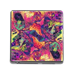 Colorful Boho Abstract Art Memory Card Reader (square 5 Slot) by SpinnyChairDesigns