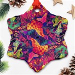 Colorful Boho Abstract Art Ornament (Snowflake) Front