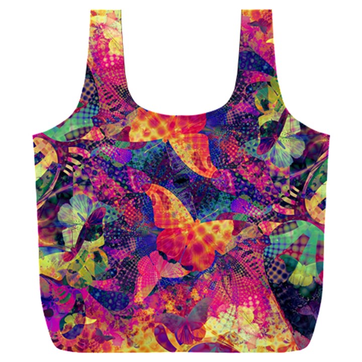 Colorful Boho Abstract Art Full Print Recycle Bag (XXL)