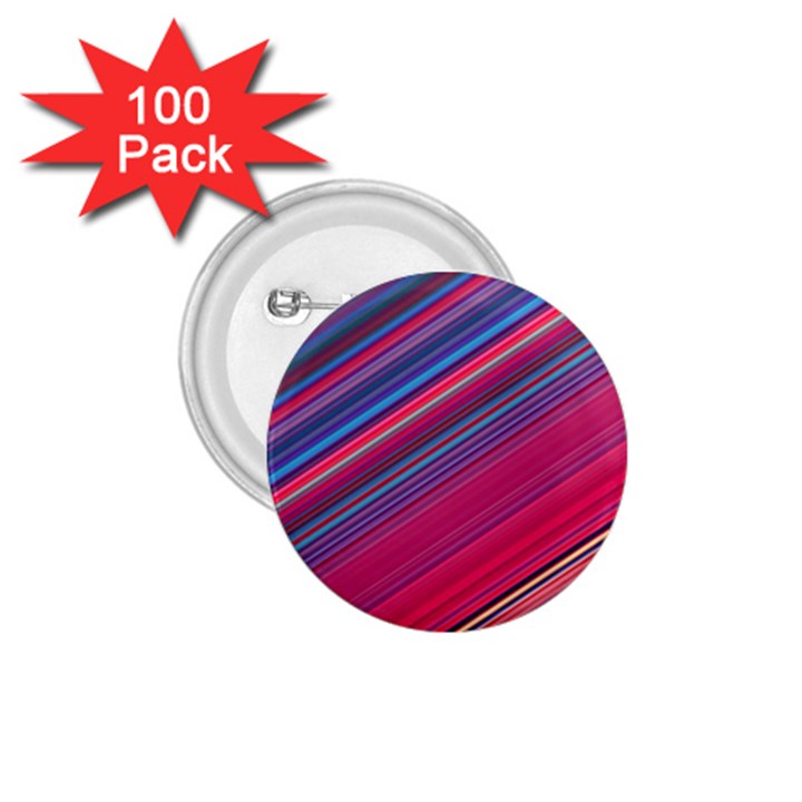 Boho Pink Blue Stripes 1.75  Buttons (100 pack) 