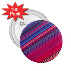 Boho Pink Blue Stripes 2 25  Buttons (100 Pack)  by SpinnyChairDesigns