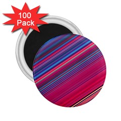 Boho Pink Blue Stripes 2 25  Magnets (100 Pack)  by SpinnyChairDesigns