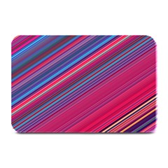 Boho Pink Blue Stripes Plate Mats by SpinnyChairDesigns