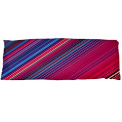 Boho Pink Blue Stripes Body Pillow Case Dakimakura (two Sides) by SpinnyChairDesigns