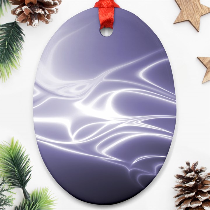 Violet Glowing Swirls Ornament (Oval)