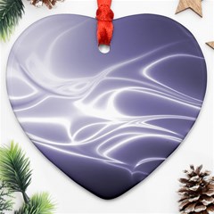 Violet Glowing Swirls Ornament (heart) by SpinnyChairDesigns