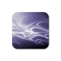 Violet Glowing Swirls Rubber Square Coaster (4 Pack)  by SpinnyChairDesigns