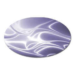 Violet Glowing Swirls Oval Magnet by SpinnyChairDesigns