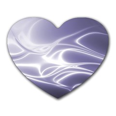 Violet Glowing Swirls Heart Mousepads by SpinnyChairDesigns