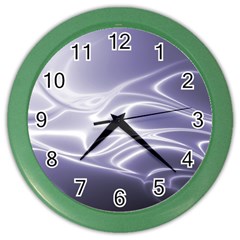 Violet Glowing Swirls Color Wall Clock by SpinnyChairDesigns