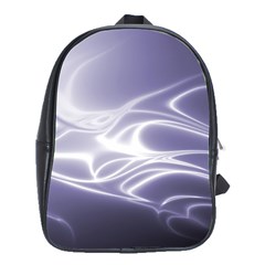 Violet Glowing Swirls School Bag (large) by SpinnyChairDesigns