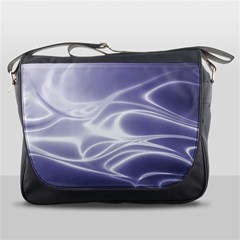 Violet Glowing Swirls Messenger Bag by SpinnyChairDesigns