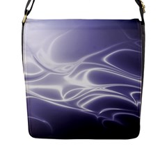 Violet Glowing Swirls Flap Closure Messenger Bag (l) by SpinnyChairDesigns