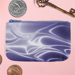 Violet Glowing Swirls Large Coin Purse by SpinnyChairDesigns