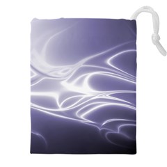 Violet Glowing Swirls Drawstring Pouch (4xl) by SpinnyChairDesigns