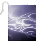 Violet Glowing Swirls Drawstring Pouch (4XL) Back