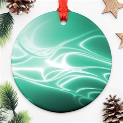 Biscay Green Glow Ornament (round) by SpinnyChairDesigns