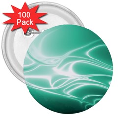 Biscay Green Glow 3  Buttons (100 Pack)  by SpinnyChairDesigns