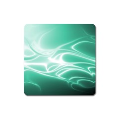 Biscay Green Glow Square Magnet by SpinnyChairDesigns