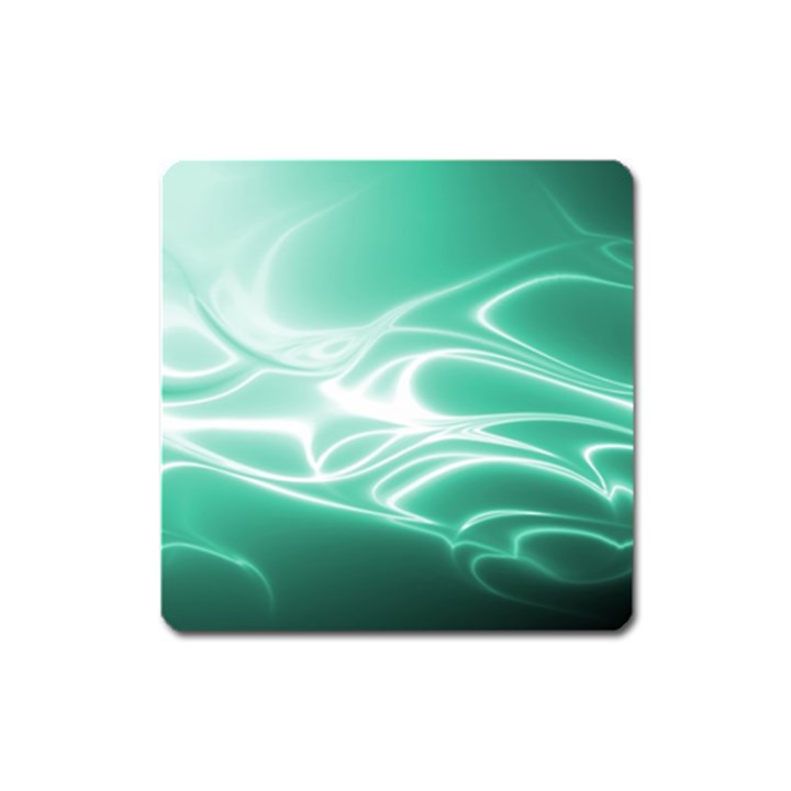 Biscay Green Glow Square Magnet