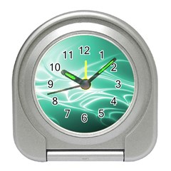 Biscay Green Glow Travel Alarm Clock by SpinnyChairDesigns