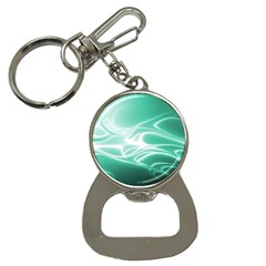 Biscay Green Glow Bottle Opener Key Chain by SpinnyChairDesigns