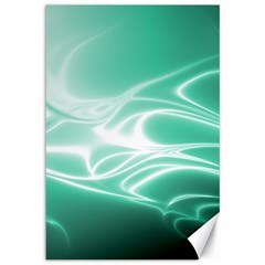 Biscay Green Glow Canvas 12  X 18  by SpinnyChairDesigns