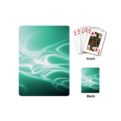 Biscay Green Glow Playing Cards Single Design (mini) by SpinnyChairDesigns