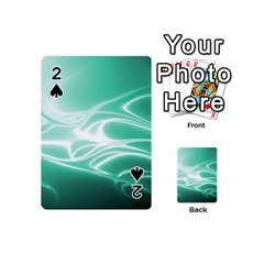 Biscay Green Glow Playing Cards 54 Designs (mini) by SpinnyChairDesigns