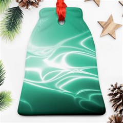 Biscay Green Glow Ornament (bell) by SpinnyChairDesigns