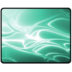 Biscay Green Glow Double Sided Fleece Blanket (medium)  by SpinnyChairDesigns