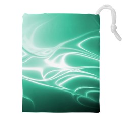 Biscay Green Glow Drawstring Pouch (4xl) by SpinnyChairDesigns