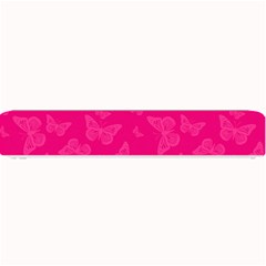 Magenta Pink Butterflies Pattern Small Bar Mats by SpinnyChairDesigns