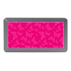 Magenta Pink Butterflies Pattern Memory Card Reader (mini) by SpinnyChairDesigns