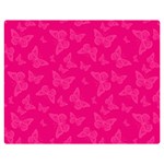 Magenta Pink Butterflies Pattern Double Sided Flano Blanket (Medium)  60 x50  Blanket Front