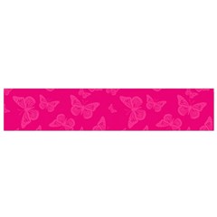 Magenta Pink Butterflies Pattern Small Flano Scarf by SpinnyChairDesigns