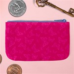 Magenta Pink Butterflies Pattern Large Coin Purse Back