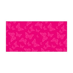 Magenta Pink Butterflies Pattern Yoga Headband by SpinnyChairDesigns