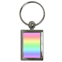 Pastel Rainbow Ombre Key Chain (rectangle) by SpinnyChairDesigns