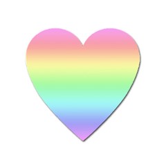 Pastel Rainbow Ombre Heart Magnet by SpinnyChairDesigns