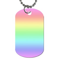 Pastel Rainbow Ombre Dog Tag (one Side) by SpinnyChairDesigns